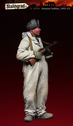 Сборки модель комплект 1/35 русский Зимний Солдат scouts взять пистолет рисунок исторические Второй мировой войны Смола Модель неокрашенной