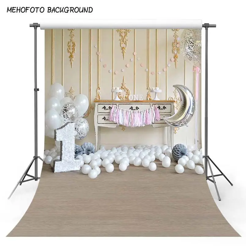 

MEHOFOTO Vinyl Photography Backdrop Birthday Party Theme One Year Newborn Balloon Decoration Children Background Photocall