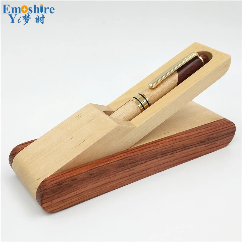 Emoshire Factory direct sales mahogany pieces of wood signature pen suits wooden pen box creative gift customization (11)