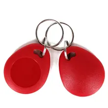 10 штук 13,56 МГц ISO14443A RFID MF классический 1 к RFID брелок для ключей ABS ISO14443A брелки карты контроля доступа красный цвет для дверного замка
