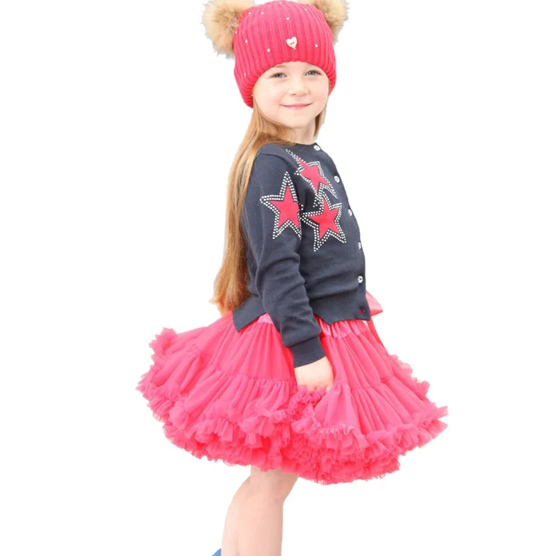 Fluffy Chiffon Pettiskirt with Ruffles Full Party Dance Infant Tutu
