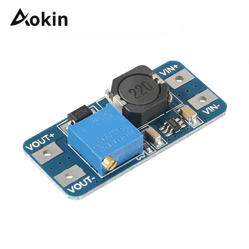 

Icstation MT3608 DC Voltage Regulator Step Up Boost Converter Power Supply Module 2V-24V to 5V-28V 2A