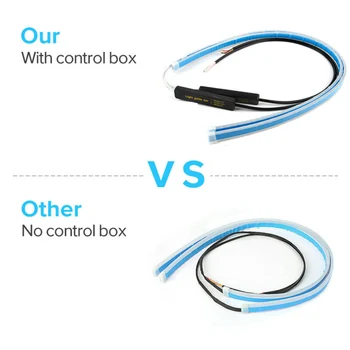 

2pcs Signal Light Strip 60CM LED For Headlight IP68 Waterproof Accessory