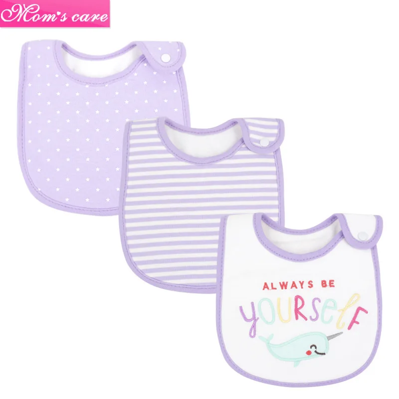 Baby Bibs Cute Cartoon Pattern Toddler Baby Waterproof Saliva Towel Cotton Fit 0-3 Years Old Infant Burp Cloths Feeding