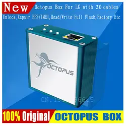 Бесплатная доставка + Последние 100% первоначально Octopus Box для LG разблокировать и ремонт флэш-инструмент мобильного телефона (пакет с 19 кабели)