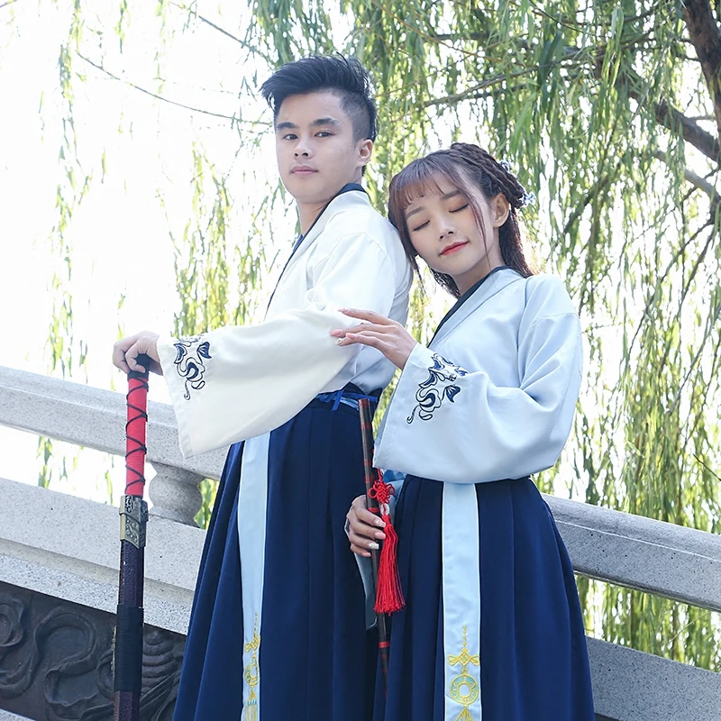 Женское и мужское классическое платье Hanfu классический рыцарский костюм