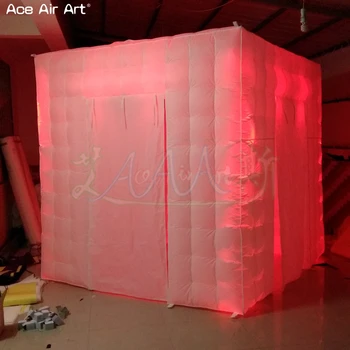 شراء2.4m الجملة LED مجلس الوزراء المنبثقة كابينة تصوير خلفية ، المهنية الاجتماعية كشك الضميمة مع 8 قطعة الأضواء للبرازيل