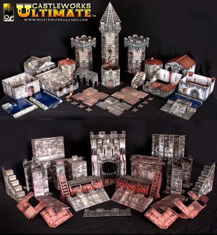 Супер шедевр Castleworks Ultimate замок Бумажная модель|Картонные конструкторы| |