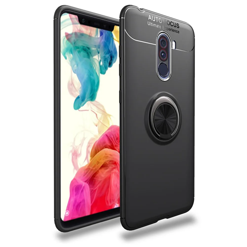 Для Xiaomi Poco F1 чехол 6 18 дюймов роскошное металлическое кольцо мягкое силиконовое