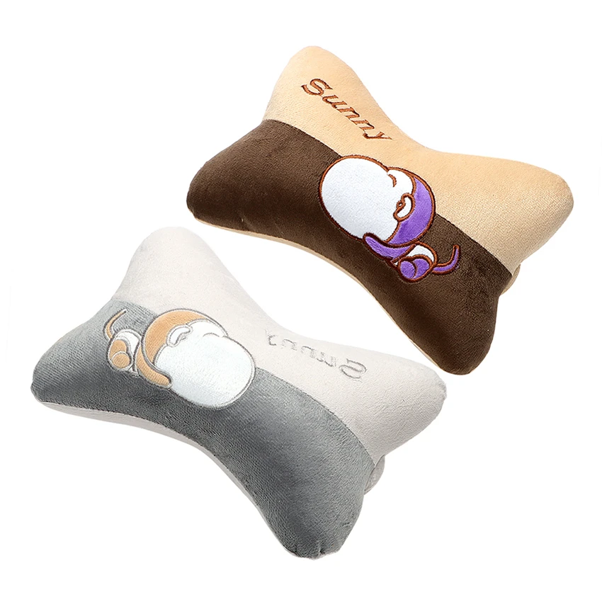 New Hot Cute Car Headrest Breathe Massage Pillow Neck Protection Auto Neck Rest Cushion