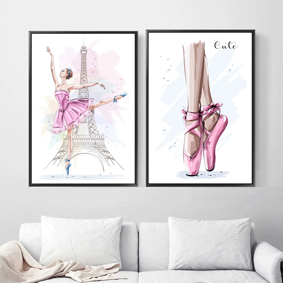 

Ballet Dancing Girl Nordic Poster Canvas Prints Wall Pictures Art Prints Wall Art Canvas Painting Posters And Prints Unframed