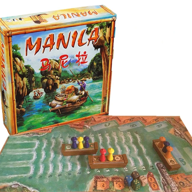 "Manila" Board Game Trade Educational Perfect Chinese Version For 3 5
