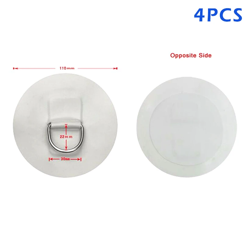 

4pcs Stainless Steel D-Ring Pad/Patch for PVC Inflatable Boat Raft Dinghy Kayak KH889