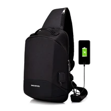 Высококачественные многофункциональные Оксфордские мужские повседневные сумки через плечо с зарядкой через usb, нагрудные сумки, мужские водонепроницаемые сумки на плечо