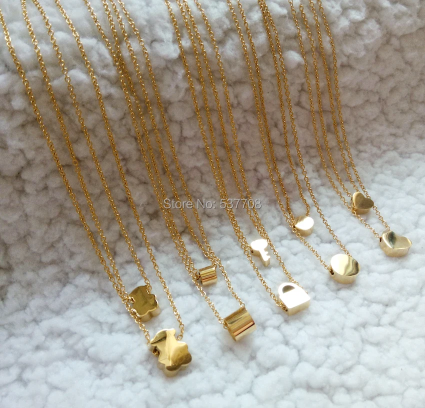 AMORUI Fashion Necklaces for Women Gold Color No Fade Double Circular Pendant Statement Choker Necklace Women Jewelry