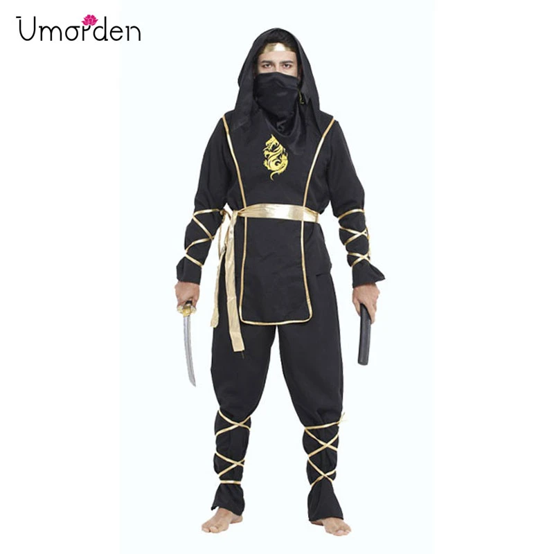 Umorden Halloween Adult Mens Black Warrior Ninja Swordsman Costume Suit Fancy Dragon Ninja Costumes Cosplay Outfit For Men Warrior Costume Costume For Mencosplay Costume Aliexpress