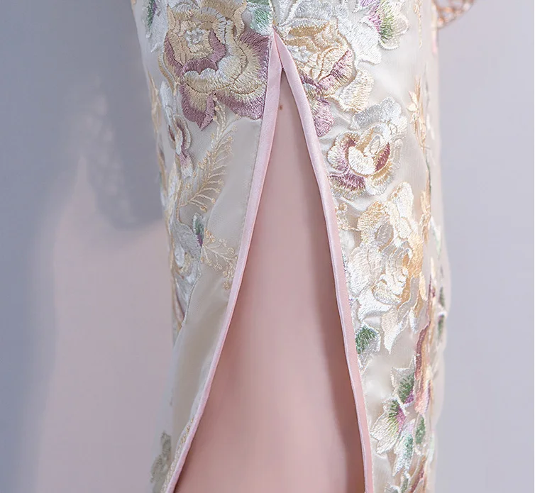 Сексуальное модное свадебное платье Cheongsam Восточное вечернее китайское