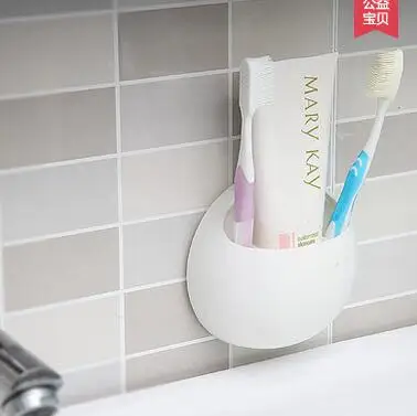 Креативный держатель для зубной пасты и щетки настенный присоска гаджет ящик для хранения для кухни аксессуары для ванной комнаты - Цвет: white