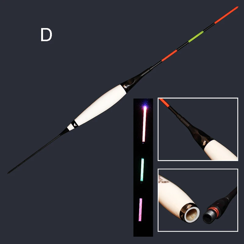 Светящееся освещение Рыболовные Поплавки прочный Плавучий Рыбалка дрейф с батареей BHD2 - Цвет: D