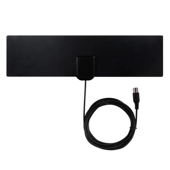 

Ultra Thin Flat HDTV Indoor TV Antenna Aerial High Gain 1080P Multi-direction Digital TV Antanna Black Rectangle Shape