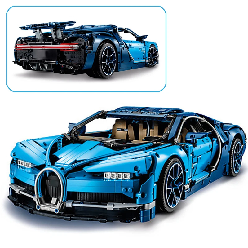 

New 4031pcs Compatible with Lego 42083 Science Technic Blue Chiron Racing Car Model Building Blocks Toys For Kids Bricks