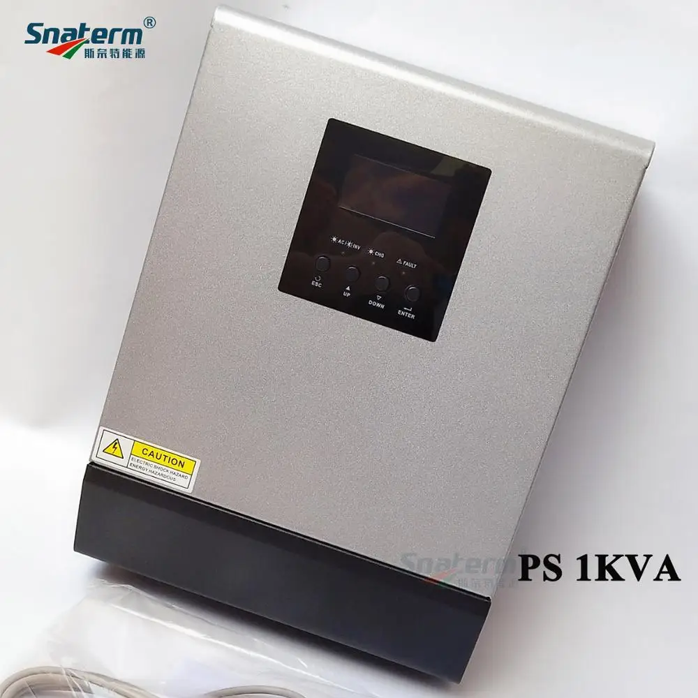 

1KVA 800W Solar Hybrid Inverter Pure Sine Wave 220VAC Output Built-in PWM 12V50A Solar Charge Controller with 20A/10A AC charger