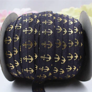 

16608-16,5 / 8''16MM thermal printing elastic band anchors by hand 5 yards DIY hair material, a variety of colors.