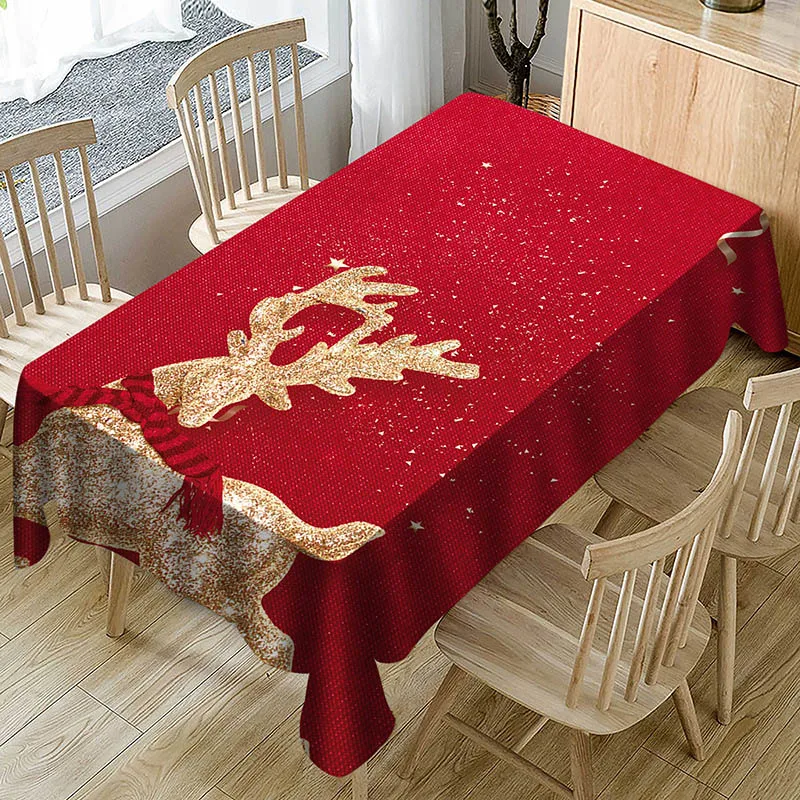 11 цветов, Рождественская, новогодняя, удачная 3D скатерть на стол для домашнего ужина, вечерние, праздничный декор, прямоугольная скатерть для кофейного столика - Цвет: E