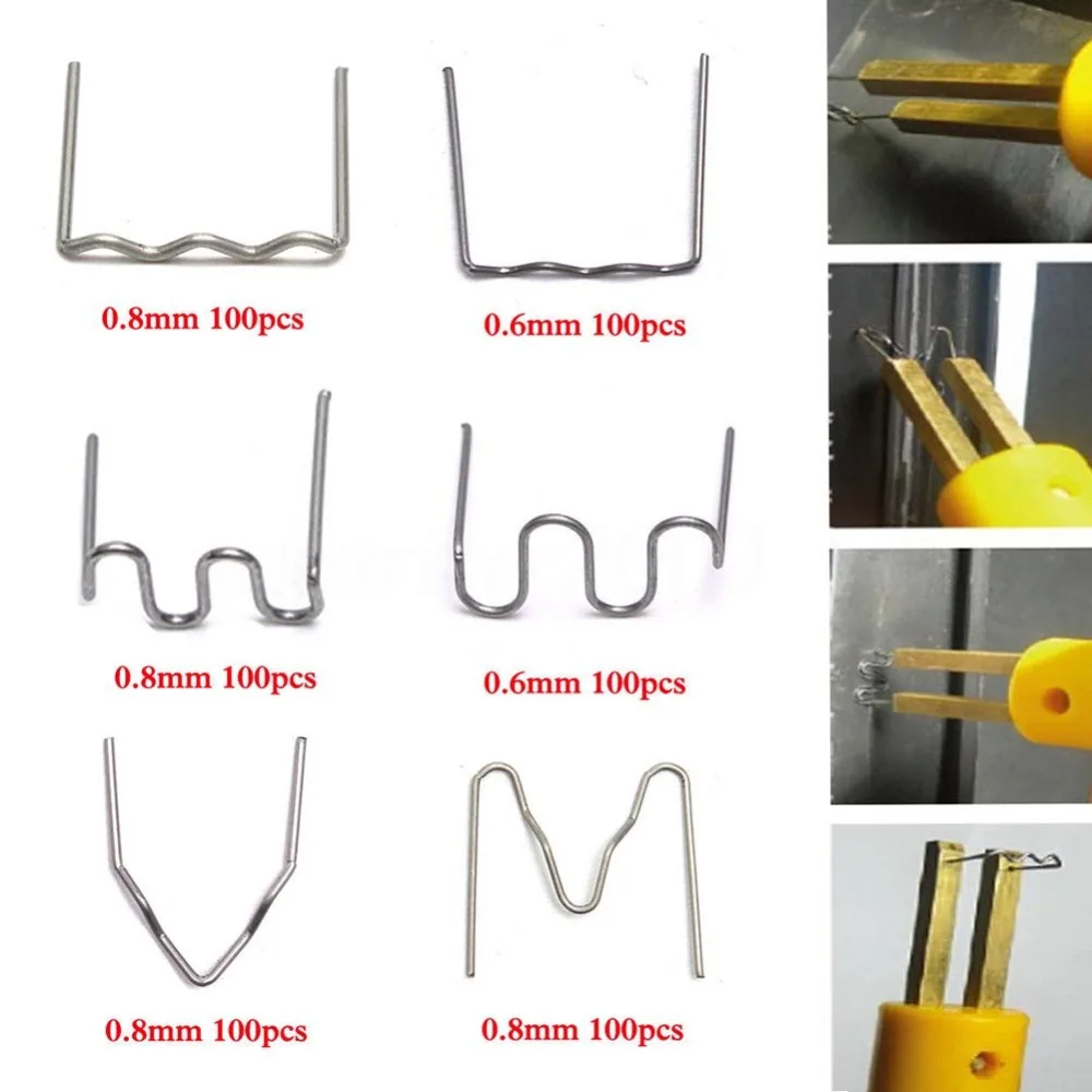 Высокое качество 100 шт. Горячая Сильный прочный устойчивый степлер скобы для пластик сварщик инструмент автомобиль поврежден бампер Ремкомплект#295480