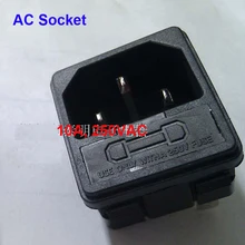 Гарантия качества 10 шт. в партии 250VAC, 10A 3 P со штекерной розеткой, розетка переменного тока с держателем предохранителя