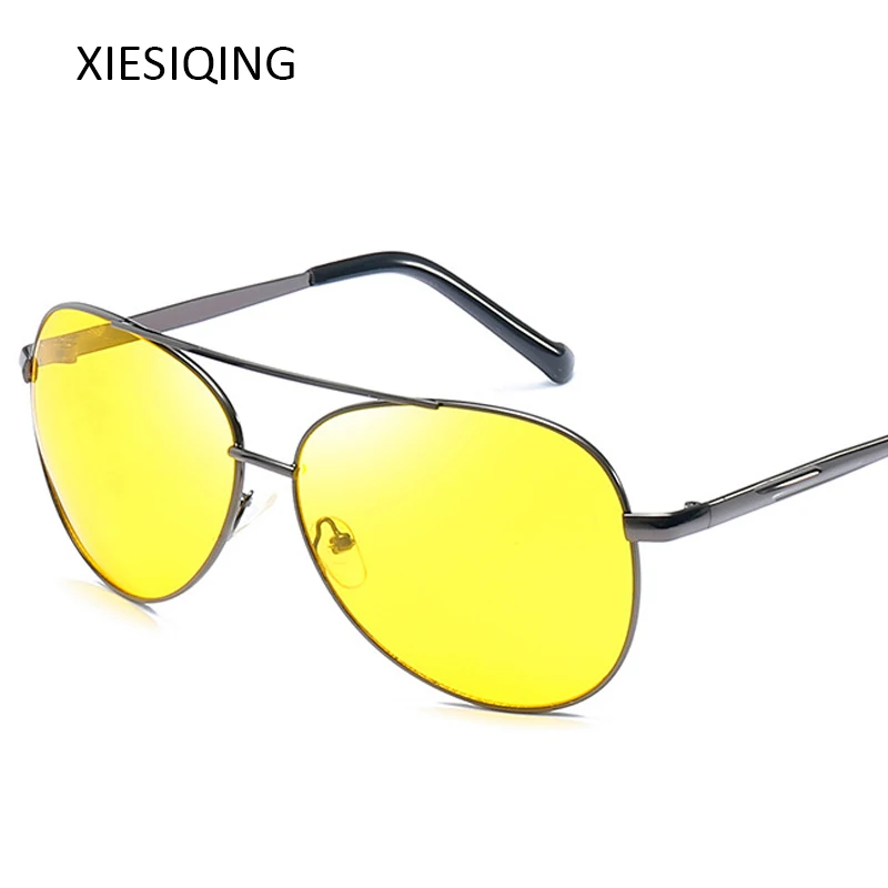 

2019 New Yellow Sunglasses Men Women Night Vision Goggles Driving Glasses Driver Aviation Night vision Sun Glasses UV400