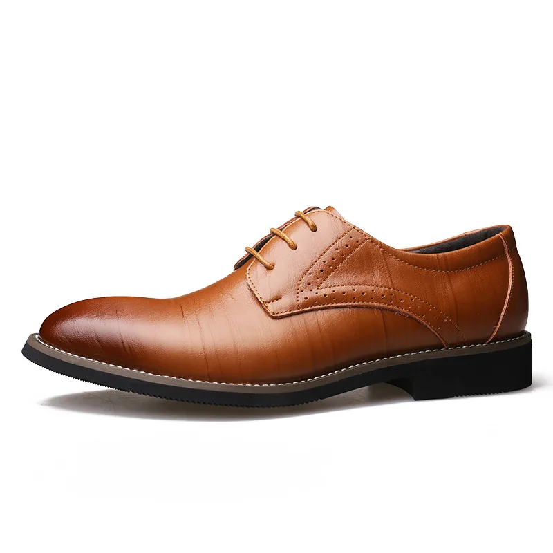 

Four seasons fashion new shoes dress men's shoes business men's leather lace shoes manufacturers wholesale and retail free