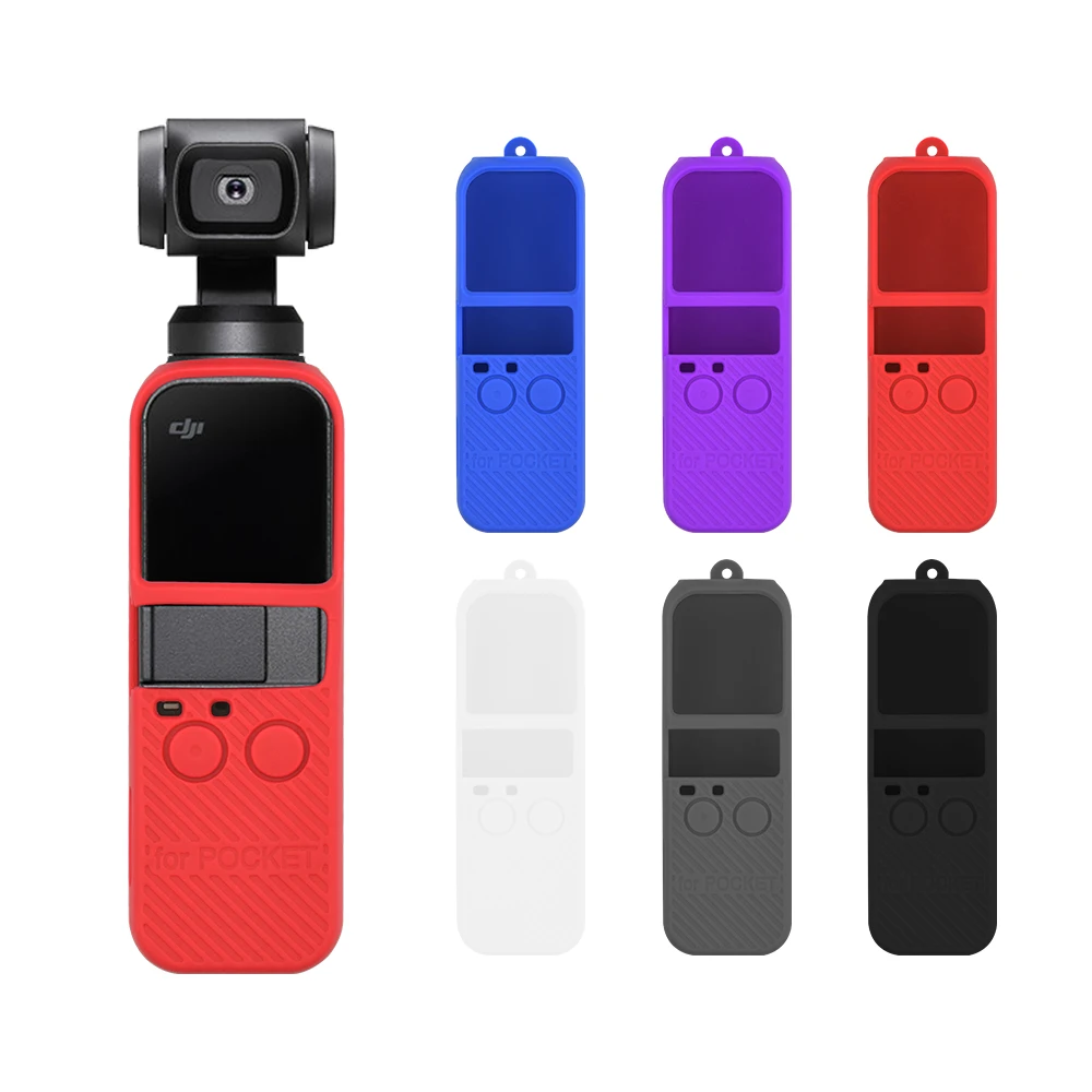 

Soft Silicone Case for DJI OSMO Pocket Handheld Gimbal Shockproof Protective Case Cover Protector with Wrist Lanyard Strap