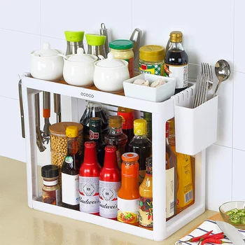 

Kitchen Storage Rack Kitchen Storage Tool Hanging Hooks Chopsticks Cutting Board Holder Spice Rack Kitchen Organizing Tool