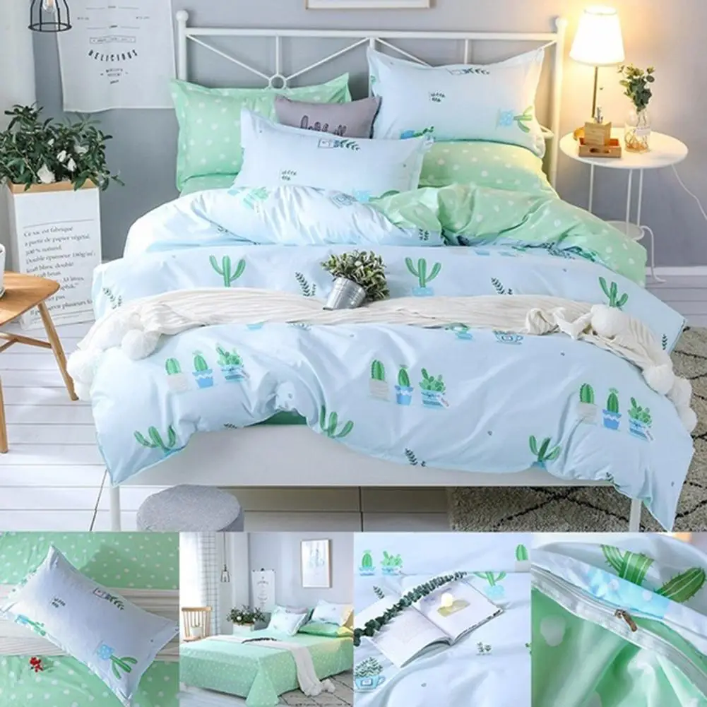 

Fresh Cactus Quilt Duvet Cover Bed Sheet Pillow Case Bedding Articles Decor