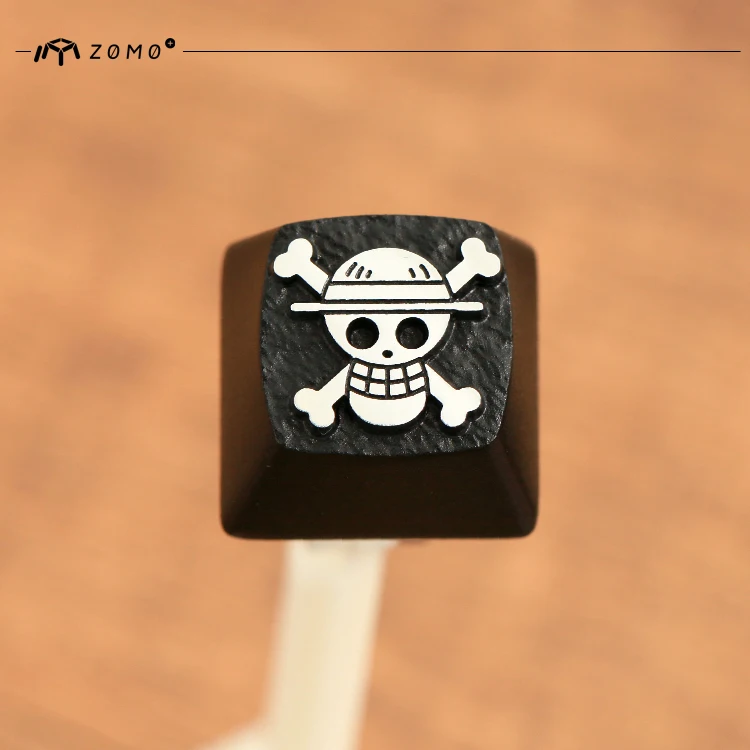 1 шт. ZOMO алюминий сплав металлический механическая клавиатура Ключ шапки для соломенная шляпа Пираты гравировальный