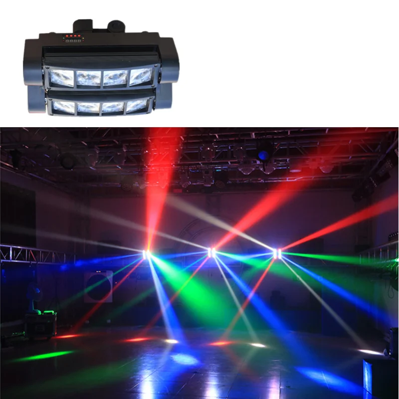 

AUCD 30W 8 Heads LED RBGW Stage Lights Beam Digital Display DMX Show Dance Disco Bar Xmas Home Party DJ Lighting LE-M8H