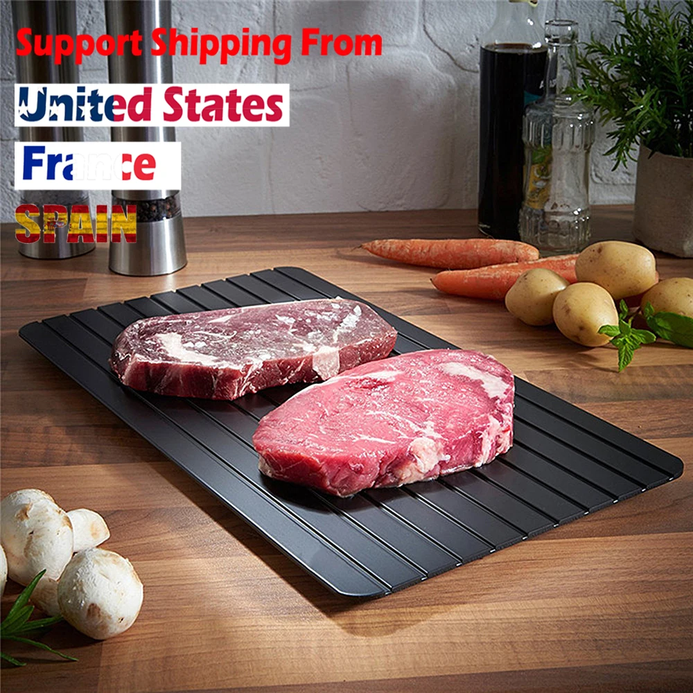 

Defrosting Tray Defrosting Frozen Foods with Fish Meat In Minutes Home Defrosting Tray Without Electricity Microwave Chemicals