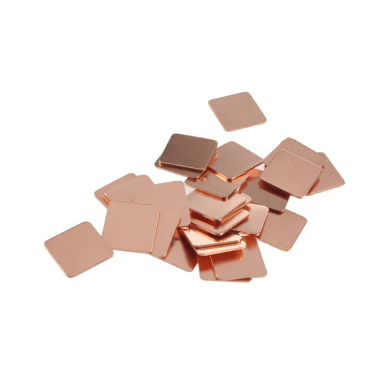 

New 30Pcs 15mmx15mm Heatsink Copper Shim Thermal Pads for Laptop GPU CPU VGA