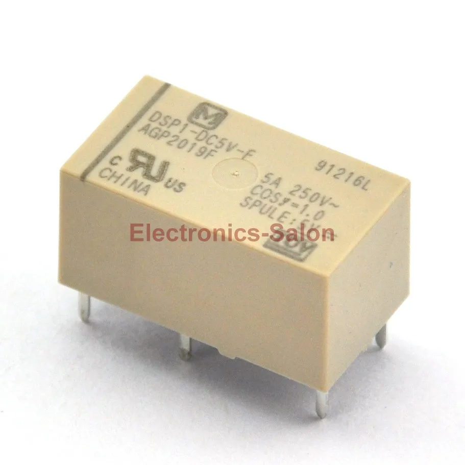 

( 2 pcs/lot ) DSP1-DC5V-F Small Polarized Power Relay, 1 Form A 1 Form B.