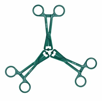 

2pcs ABS Hemostatic Forceps Surgical Forceps Anti-Slip Clip Disposable Clamp