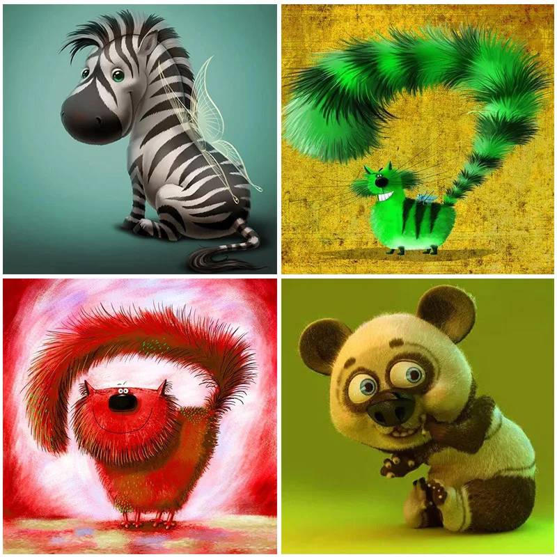 

Cartoon Cat 5D Diamond Painting Cross Stitch Embroidery Animals Kits Full Square Drill Mosaic 3d images beaded Wall Decorations
