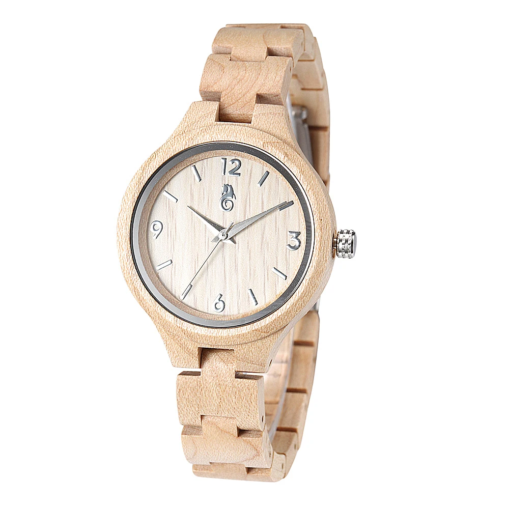 

TJW 2019 New Fashion Wooden Watch Quartz Dial Modern Lightweight Handmade Wristwatch Best Gift For Men In Wooden Box
