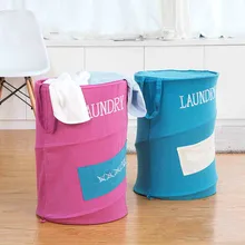 Складная корзина для белья, можно стирать одежду из домашней ткани, игрушки, покрытые для хранения грязных с использованием хлопкового материала