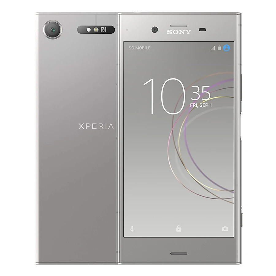 sony Xperia XZ1 G8341 64G rom 4G ram 19MP Восьмиядерный NFC 2700mAh с одной sim-картой Android 7,1 Быстрая зарядка 3,0 телефон - Цвет: Silver