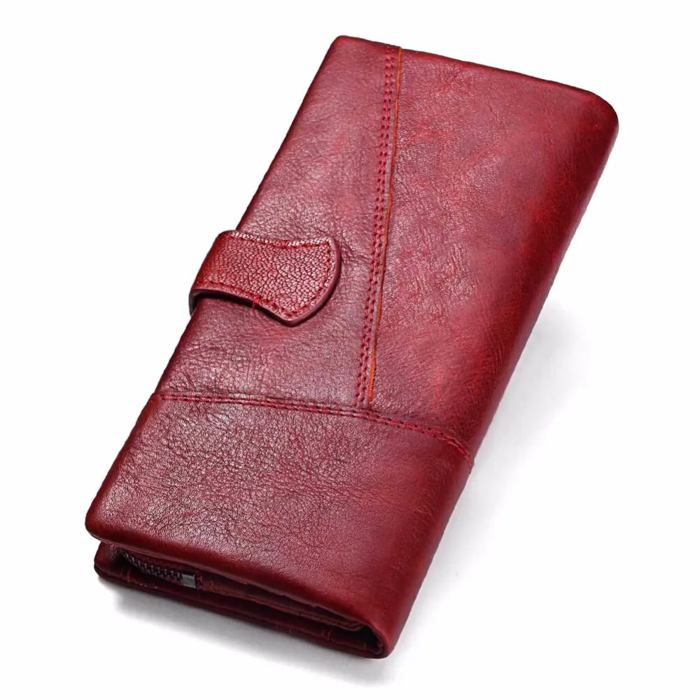  KAVIS Genuine Leather Women Wallet Female Long Clutch Lady Walet Portomonee Rfid Luxury Brand Money - 32815354700