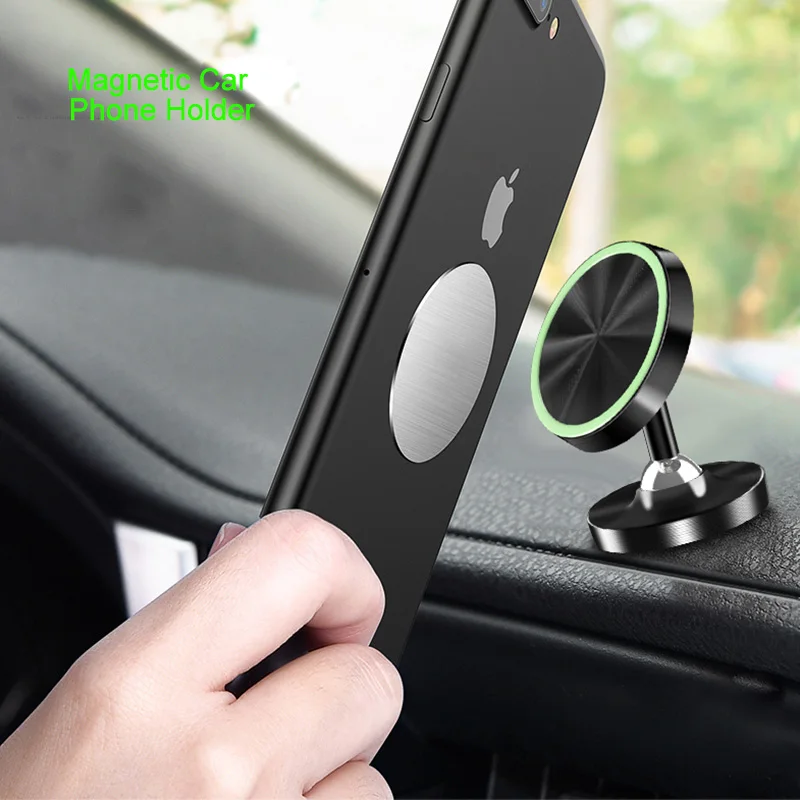 

Luminous Magnetic Car Phone Holder For Iphone X 7 8 Phone Car Holder For Samsung Xiaomi Phone Stand For Huawei Car Mobile Holder