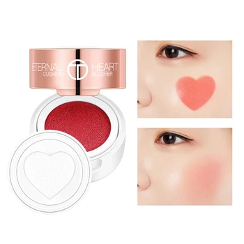 

4 Colors Heart Shape Air Cushion Blusher Folding Rouge Shimmer Blush Natural Face Contour Make Up Blush Cosmetic Easy To Wear