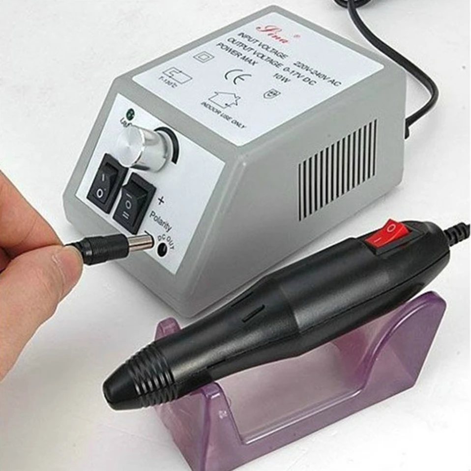 Electric Nail Drill Manicure Set File Grey Nail Pen Machine Set Kit With EU Plug US Plug 100-240V (3)
