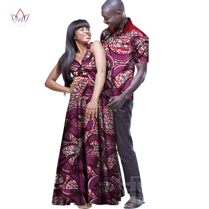 Дизайн пара для влюбленных Mrs Мужская рубашка Африканский принт одежда для пары платье+ Мужская s рубашка в африканском стиле Мужская 6XL WYQ38